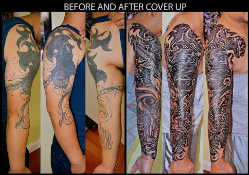 Explore men's neck tattoo ideas, creative tattoo ideas in Garden Grove, available at Anna Hang Tattoo