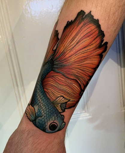 Explore oriental sleeve tattoo ideas, creative tattoo ideas in Hailey, available at Mountain Rose Tattoo Studio