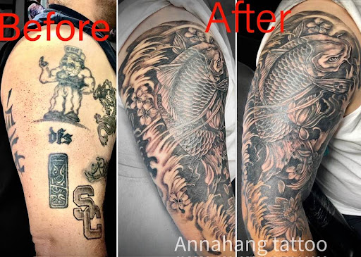 Explore cute girl tattoo ideas, creative tattoo ideas in Garden Grove, available at Anna Hang Tattoo