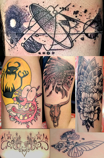 Explore darkness tattoo ideas, creative tattoo ideas in London, available at Distinction Tattoo Studio