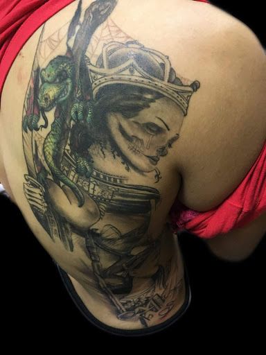 Find compass tattoo ideas for females for your next unique tattoo in Savannah at Tatlyfe Studios