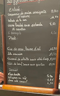 Restaurant Le Marsala à Bayeux (le menu)