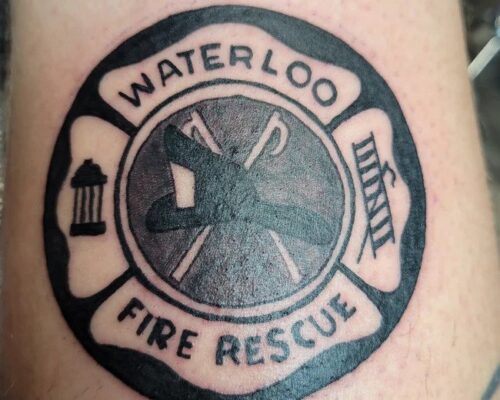 Explore half sleeve men tattoo ideas, creative tattoo ideas in Waterloo, available at Friki Tiki Tattoo and Gallery