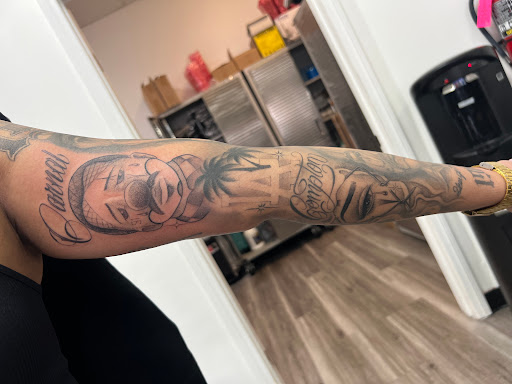 Explore swirl tattoo ideas, creative tattoo ideas in Fontana, available at Iconiq Tattoo Studio