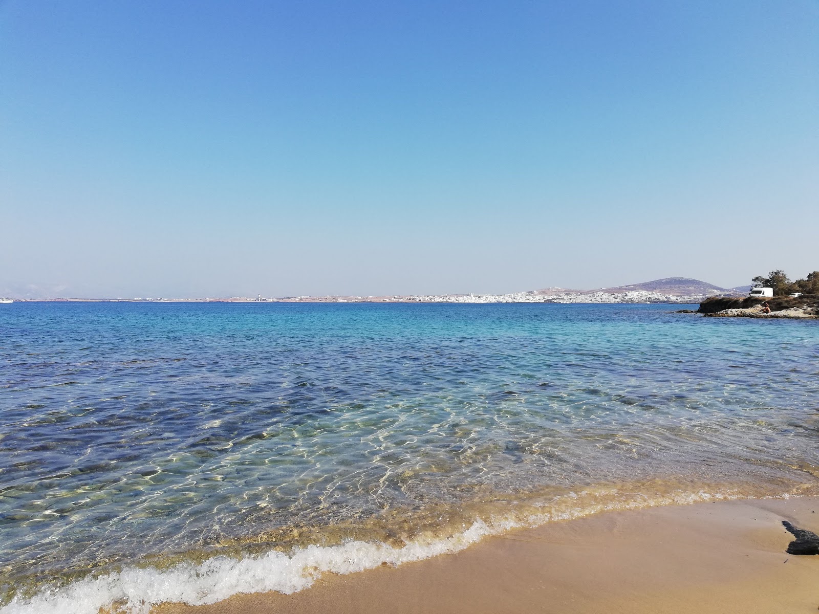 Foto van Kalamia beach met turquoise puur water oppervlakte