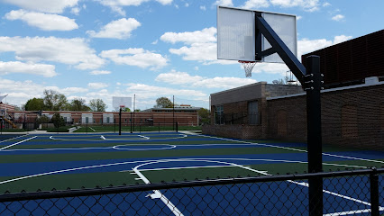 Public basketball court