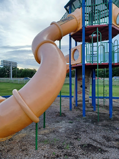 Playground with big slide