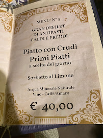 Restaurant ANTICA TAVERNA DI CAPOMULINI à Acireale (le menu)