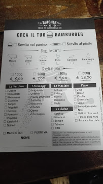 The Butcher Shop à Rome menu