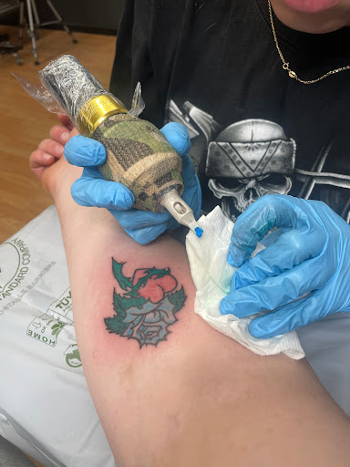 Explore holy tattoo ideas, creative tattoo ideas in Seattle, available at Obsidian Heart Ink