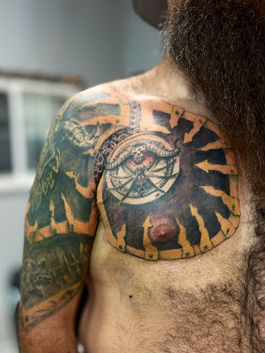 Explore woods tattoo ideas, creative tattoo ideas in Brunswick, available at Brunswick Tattoo Company