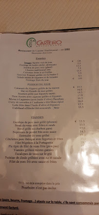 O Carteiro em Lisbon menu n° 4