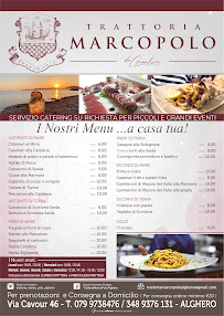Restaurant Trattoria Marco Polo à Alghero - menu / carte