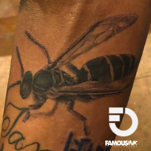 Explore back of ear tattoo ideas, creative tattoo ideas in Hammond, available at Famous Ink, Inc.