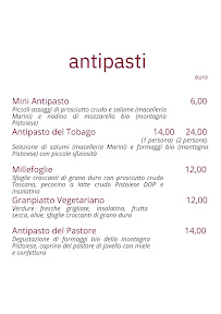 Menu / carte de Pizzeria TOBAGO à Montale