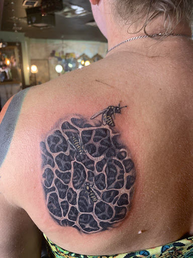 Explore dexter tattoo ideas, creative tattoo ideas in Savannah, available at Tramp Art Studios