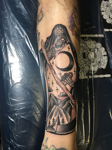 Explore white tattoo ideas, creative tattoo ideas in Montpelier, available at Marigold Adornment Tattoo, Piercing, & Jewelry.