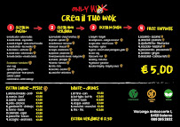 Menu / carte de onlywoksalerno à Salerno