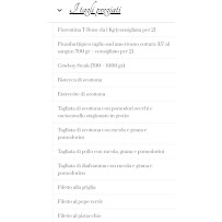 Carte du Le Beef Bisteccheria à Rutigliano