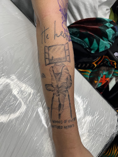 Explore boba fett tattoo ideas, creative tattoo ideas in Cadillac, available at Limitless Ink Tattoo Studio