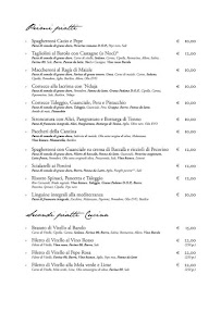 Menu du La Cantina del Macellaio à Reggio Calabria