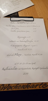 Restaurant Alter Keller à Rothenburg ob der Tauber menu