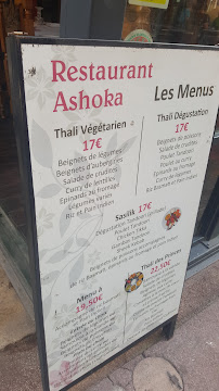 Carte du Restaurant Ashoka à Marseille