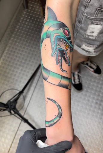 Explore scarface tattoo ideas, creative tattoo ideas in Greensboro, available at Golden Spiral Studios