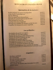 Menu / carte de Phnom Penh Restaurant à Menton