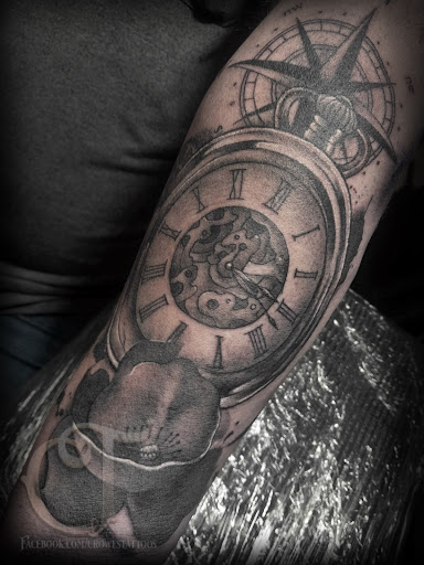 Explore sleeve tattoo filler ideas, creative tattoo ideas in Houlton, available at Crowes Tattoos