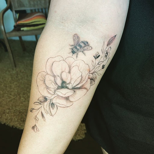 Explore women's quarter sleeve tattoo ideas, creative tattoo ideas in Portland, available at Midnight Tattoo