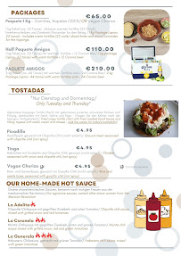 Menu / carte de Pancho-Villa Cantina à Berlin