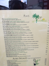 Au Soleil du Vietnam à Saint-Ouen-sur-Seine menu