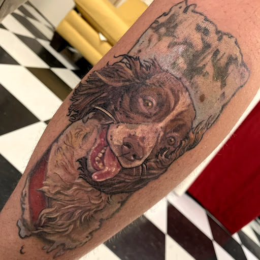 Explore honey pot tattoo ideas, creative tattoo ideas in Augusta, available at Mr. Tattoo