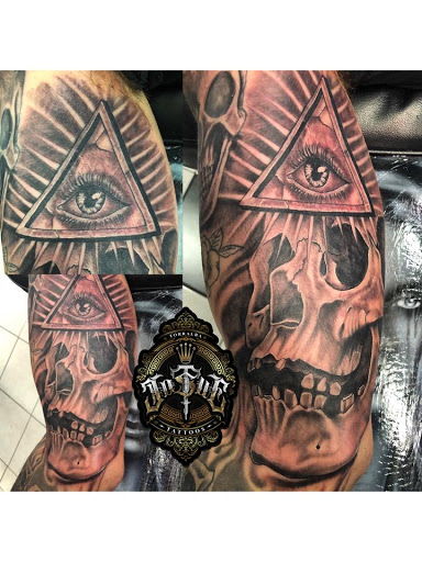Explore traditional elbow tattoo ideas, creative tattoo ideas in Everett, available at Addictive Ink Tattoo Studio