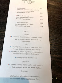 Restaurant Alan Geaam à Paris menu