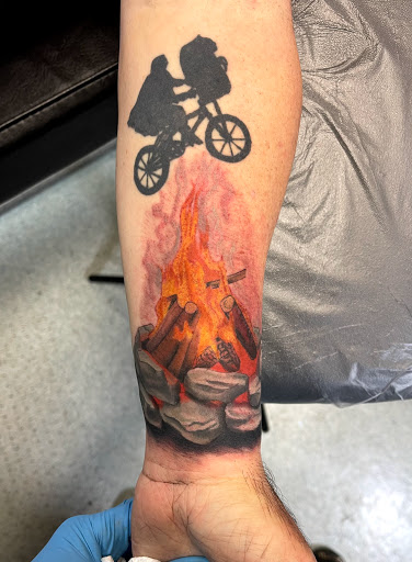 Explore small dinosaur tattoo ideas, creative tattoo ideas in Hartselle, available at Kingdom Minds Ink