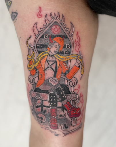 Explore great shoulder tattoo ideas, creative tattoo ideas in Brooklyn, available at Drip Skull Tattoo Studio