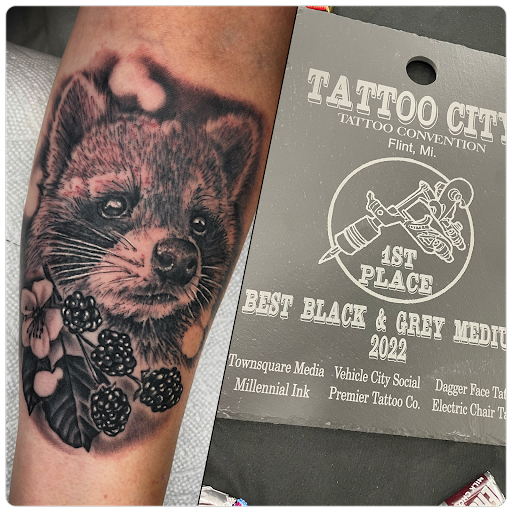 Explore grandfather clock tattoo ideas, creative tattoo ideas in Lakeview, available at Backwoods Tattoo Studio