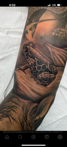 Explore womens leg sleeve tattoo ideas, creative tattoo ideas in Richland, available at The Green Room Tattoo Lounge