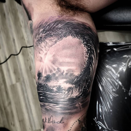 Explore buddhism tattoo ideas, creative tattoo ideas in Utica, available at Watchtower Tattoo Company