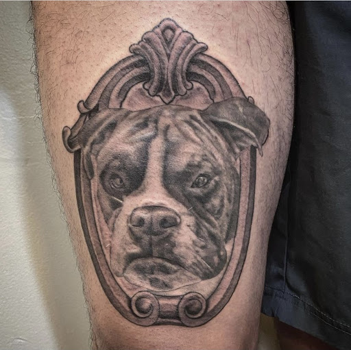 Find tattoo ideas for leg for your next unique tattoo in Amherst at Wanderlust Tattoo & Piercing
