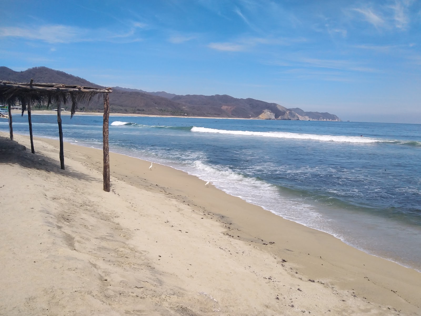 Playa Maruata的照片 带有碧绿色纯水表面