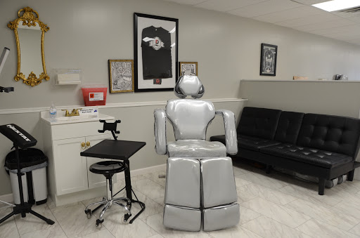 Explore tattoo flag ideas, creative tattoo ideas in Oak Grove, available at Empire28 Tattoo Studios