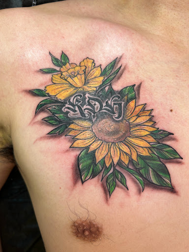 Explore a initial tattoo ideas, creative tattoo ideas in Houston, available at The Neon Jackal Tattoo