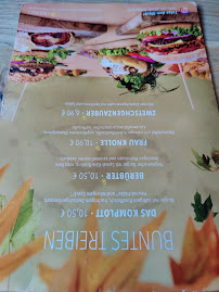 Restaurant de hamburgers Hans im Glück à Wiesbaden (la carte)