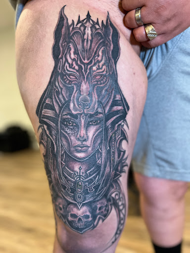Explore aster flower tattoo ideas, creative tattoo ideas in Elko, available at Freedom Tattoo