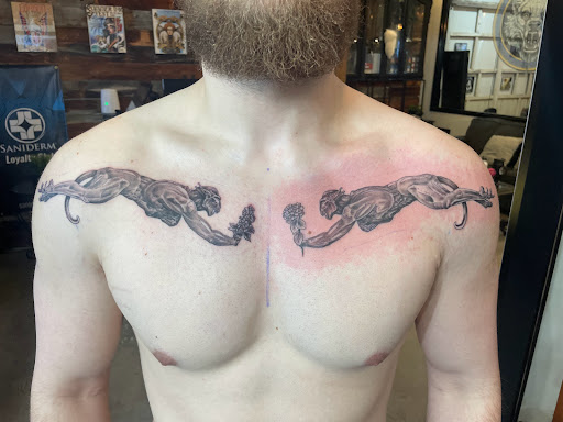 Explore alpha wolf tattoo ideas, creative tattoo ideas in Great Falls, available at Alpha Tattoos & Piercings