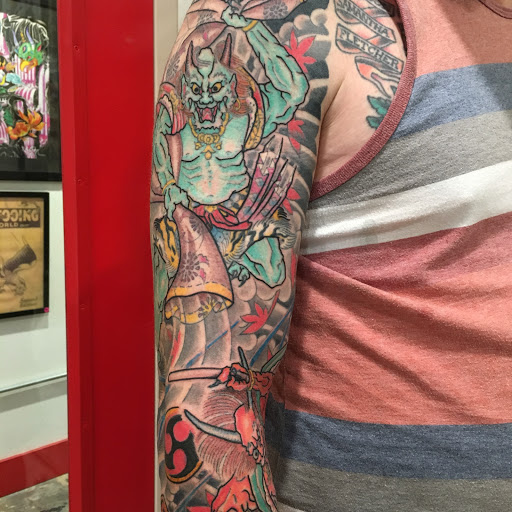 Explore sea tattoo ideas, creative tattoo ideas in Dallas, available at Carl Hallowell, Horisho