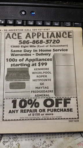 Appliance Store «Ace Appliance», reviews and photos, 13660 East 8 Mile Road, Detroit, MI 48205, USA